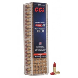 CCI cal.22 LR, Clean-22 High Velocity Red, 40gr, 1235 FPS, LRN, 100 cartridges